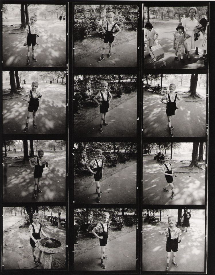 Contact sheet for "Boy with a Handgrenade"